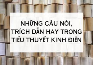 Những câu nói, trích dẫn hay trong tiểu thuyết kinh điển