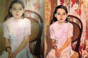 Bức tranh Em Thúy được vẽ bằng chất liệu gì? Giá bao nhiêu?